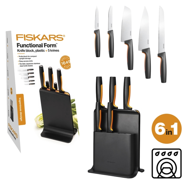 Blok s 5 nožmi FISKARS Functional Form 2
