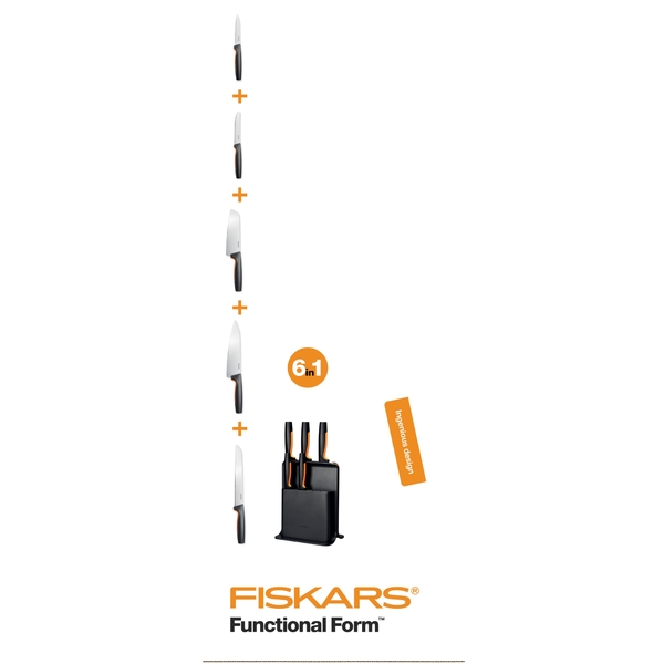 Blok s 5 nožmi FISKARS Functional Form 8