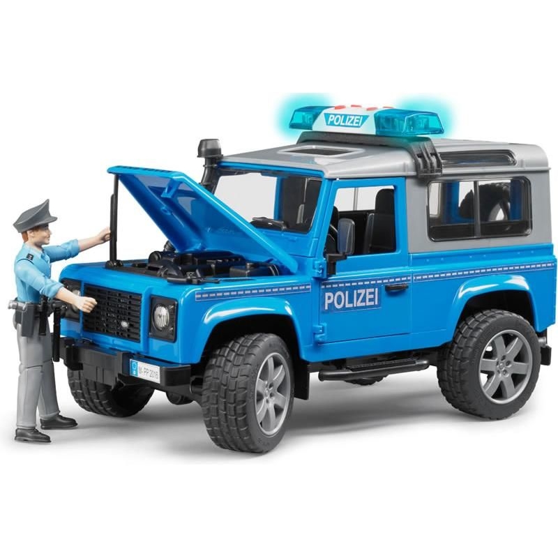 Land Rover Polícia s figúrkou BRUDER 2