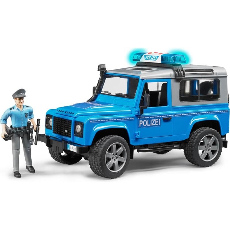 Land Rover Polícia s figúrkou BRUDER