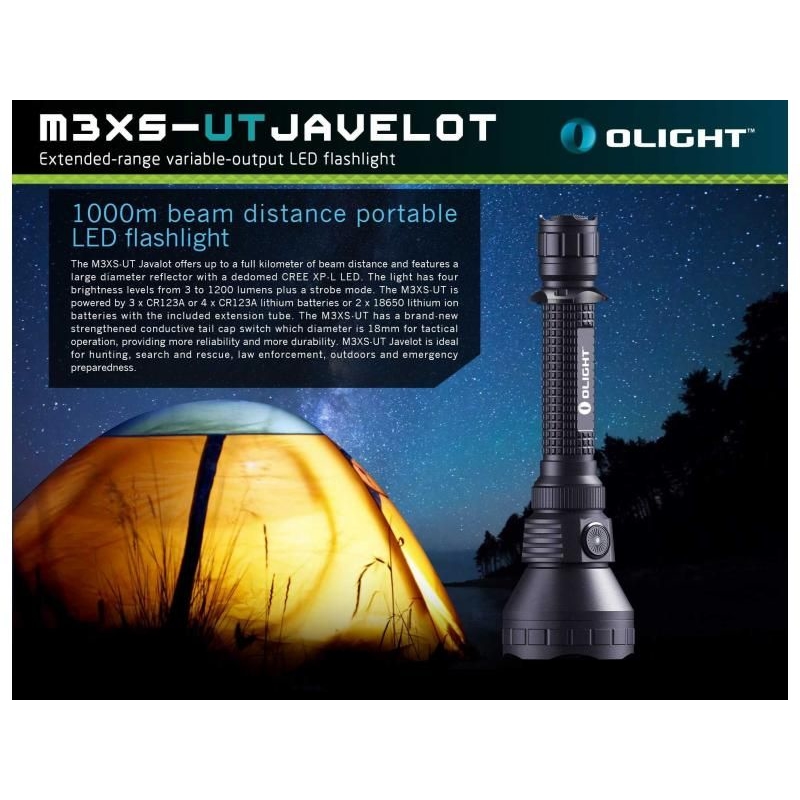 LED baterka Olight M3XS-UT Javelot KIT 1200 lm 9