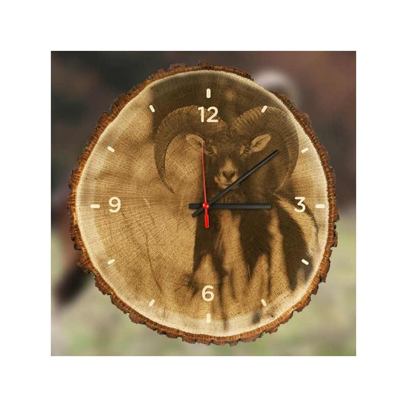 Poľovnícke nástenné hodiny - muflón
