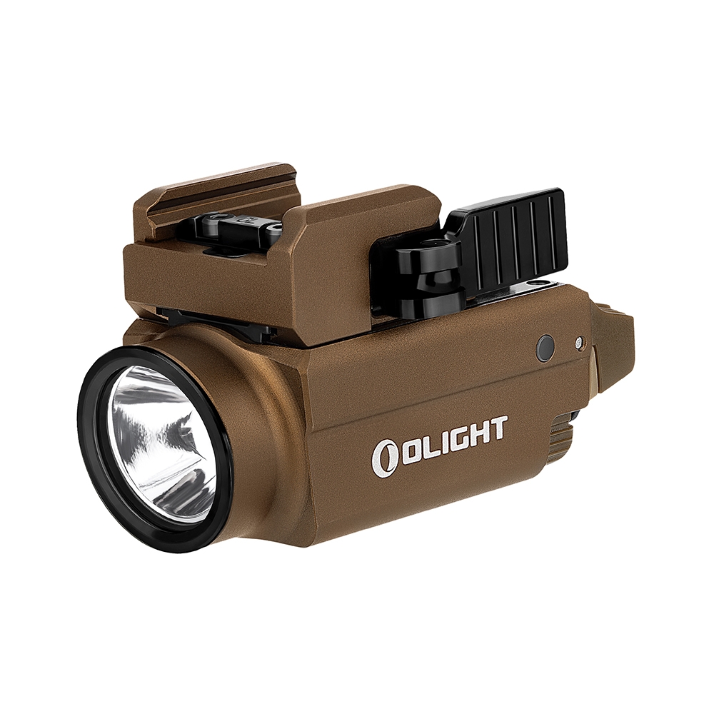 Svetlo na zbraň Olight Baldr S 800 lm Desert Tan – zelený laser