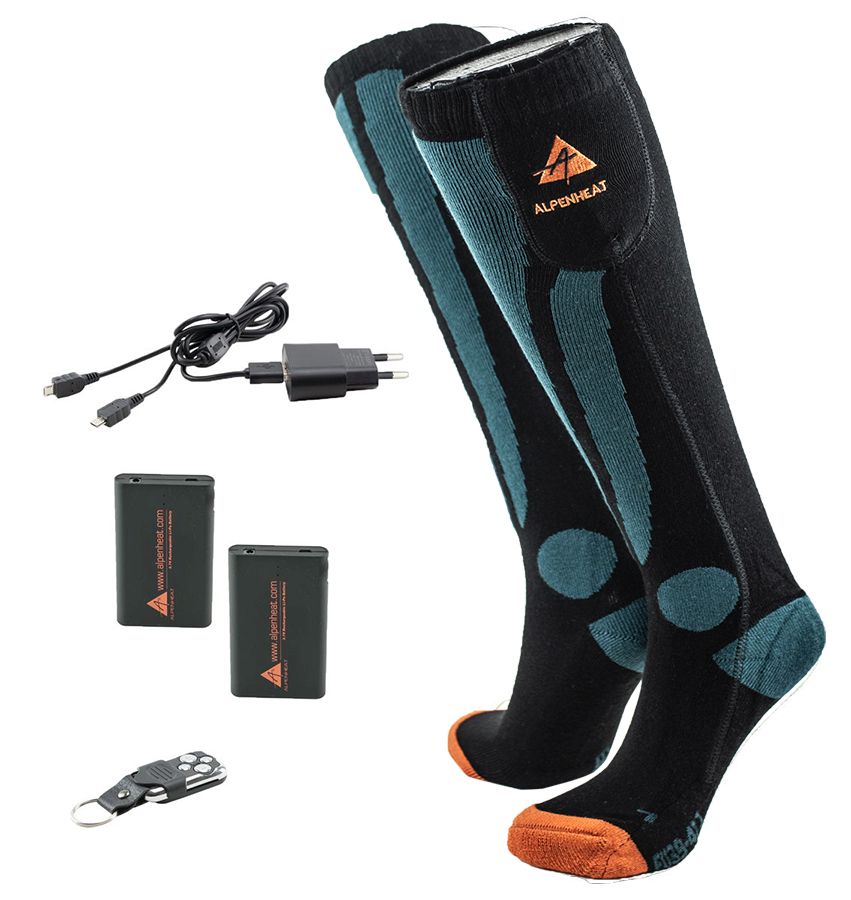 Vyhrievané ponožky Alpenheat FIRE-SKI Merino  XL