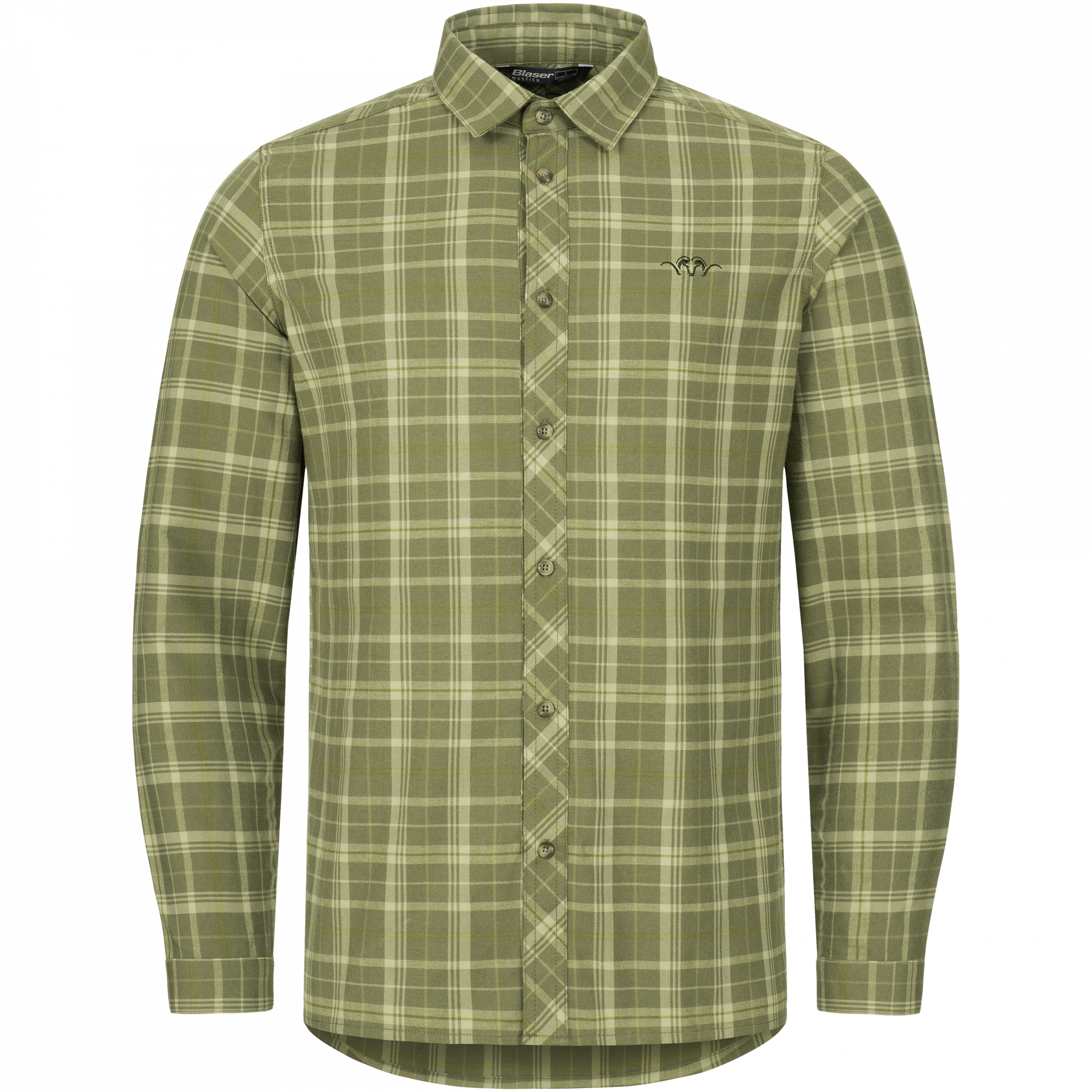 Pánska košeľa Blaser HunTec TF Shirt 21 Olive-Beige dlhý rukáv  3XL