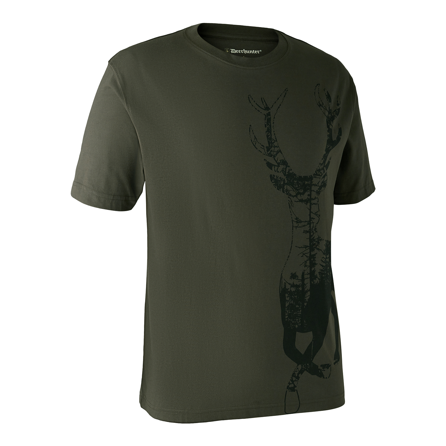 Pánske tričko Deerhunter s krátkym rukávom - Bark Green  3XL