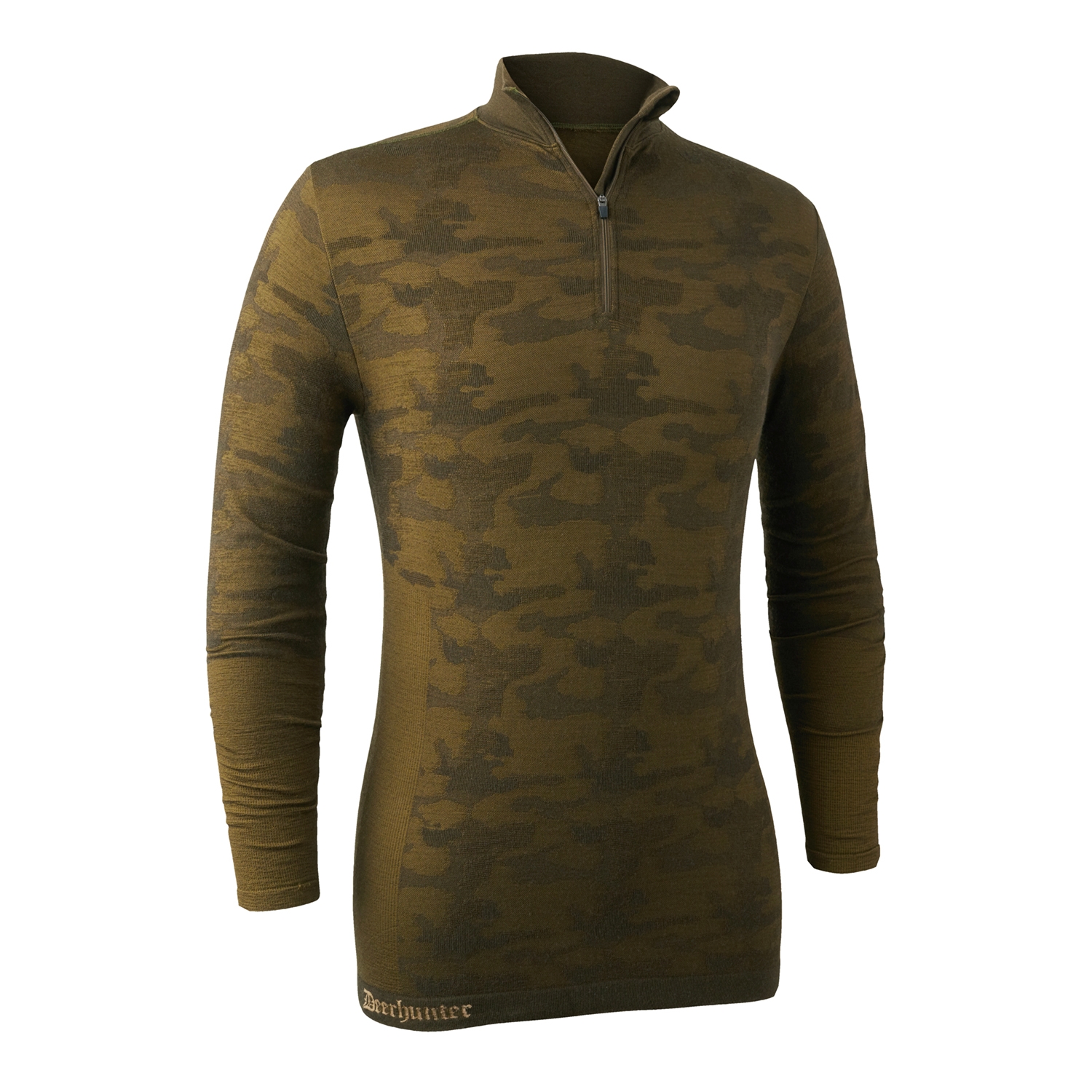 Pánske poľovnícke termo tričko so zipsom Deerhunter Camou Wool  L/XL