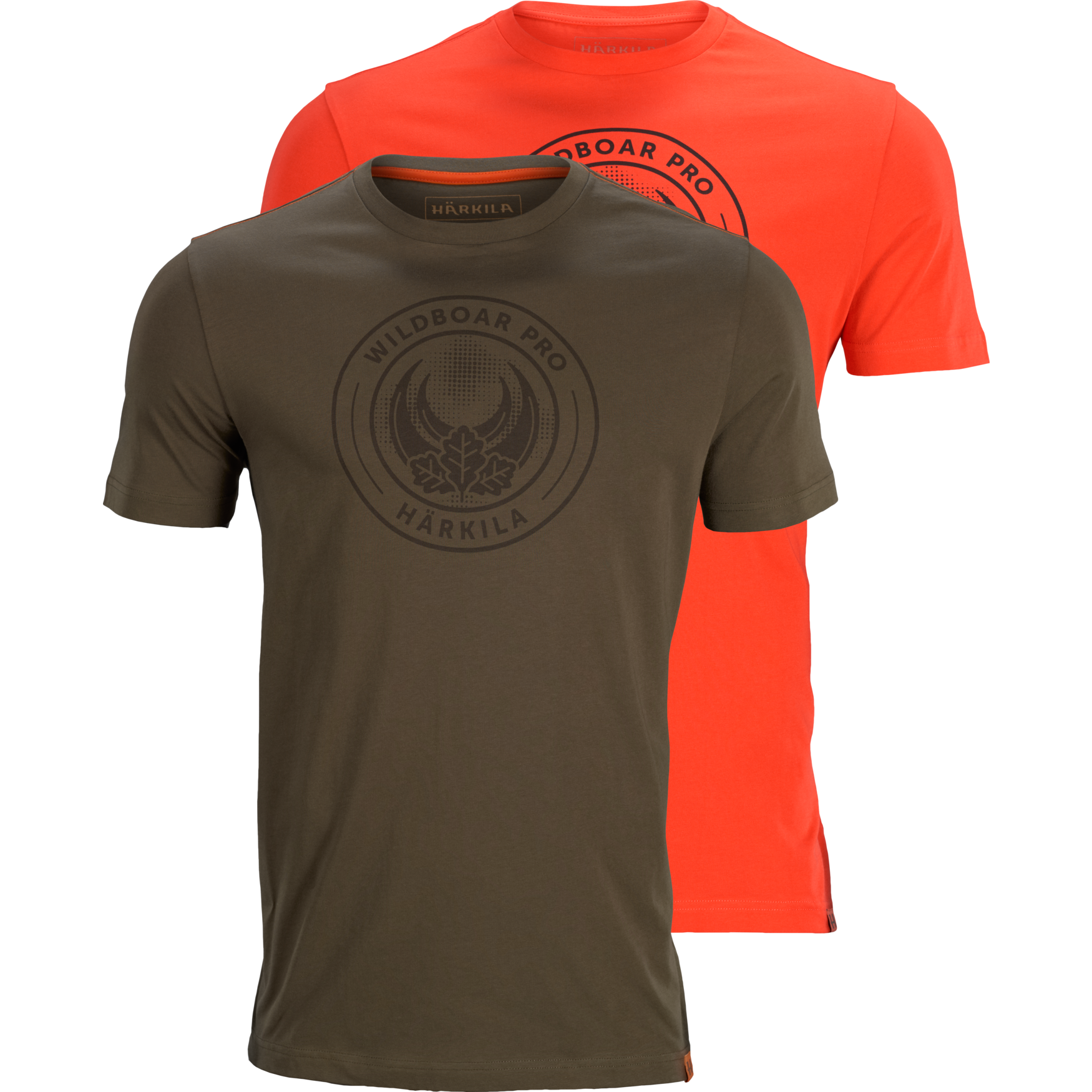 Pánske dvoj-balenie tričiek Härkila Wildboar Pro S/S – Willow Green, Orange - limitovaná edícia   S