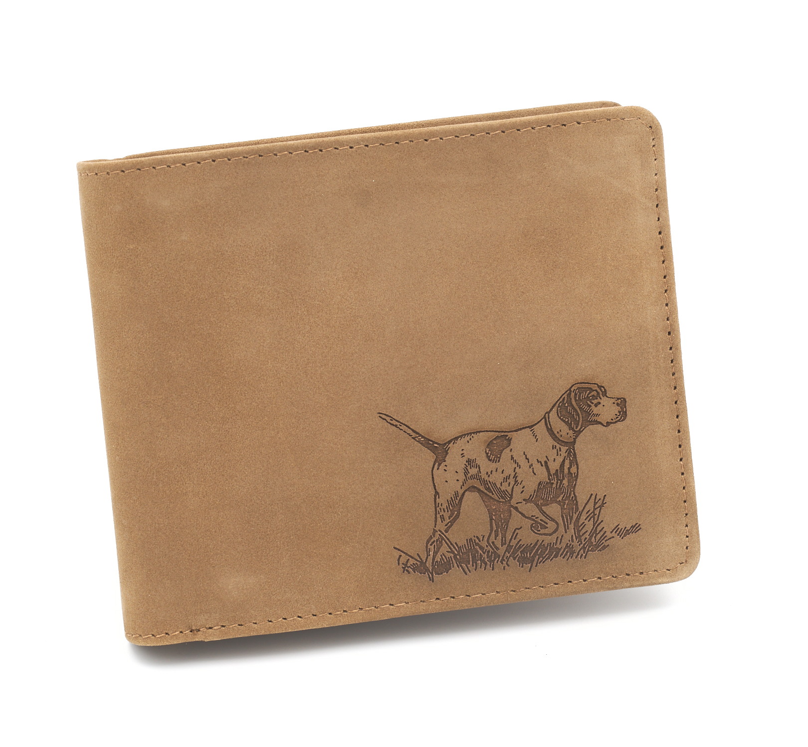 Kožená peňaženka TETRAO lovecký pes ležatá