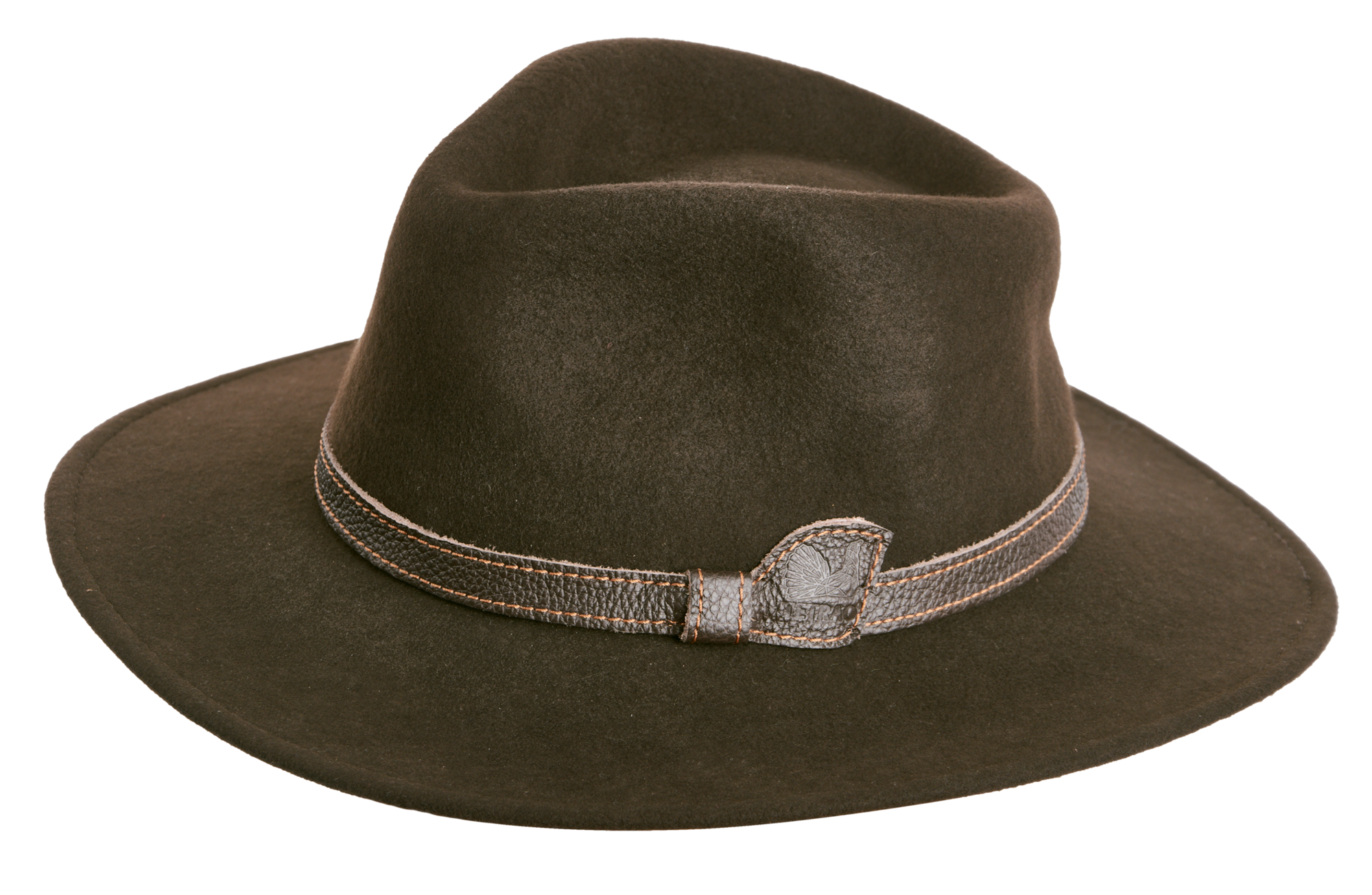 Poľovnícky klobúk TETRAO - s koženým remienkom hnedý 58  