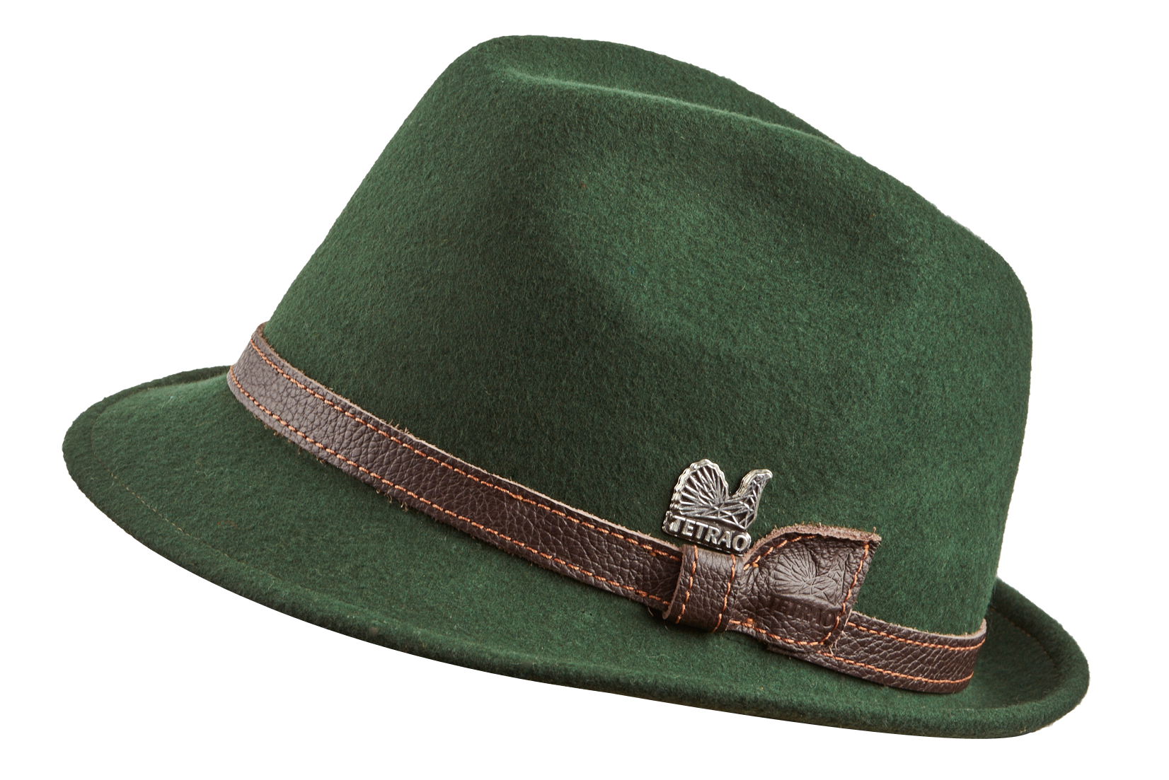 Poľovnícky klobúk TETRAO -  s koženým remienkom zelený 56  