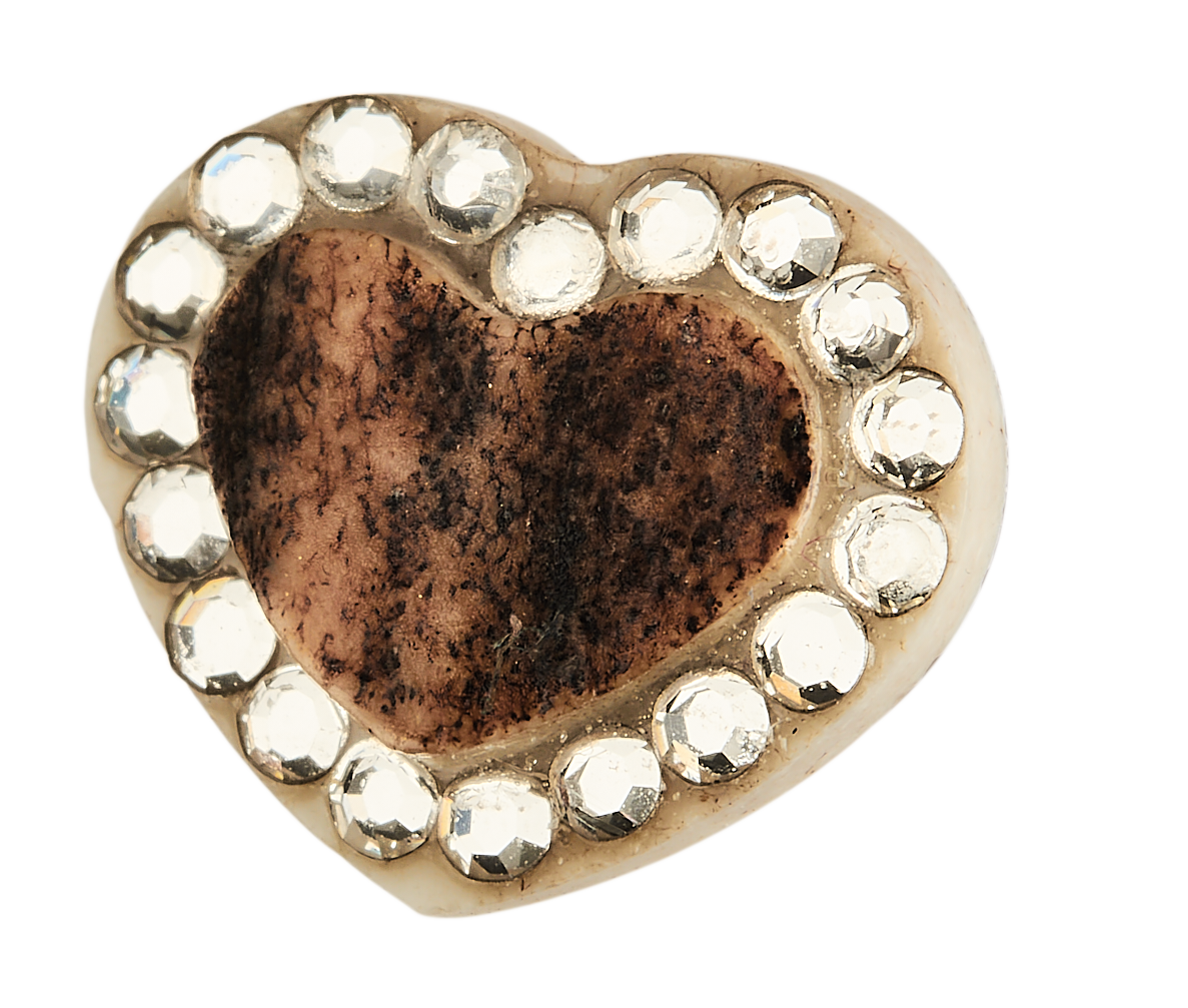 Set poľovníckych šperkov z parožia TETRAO - náhrdelník + náušnice srdiečko   