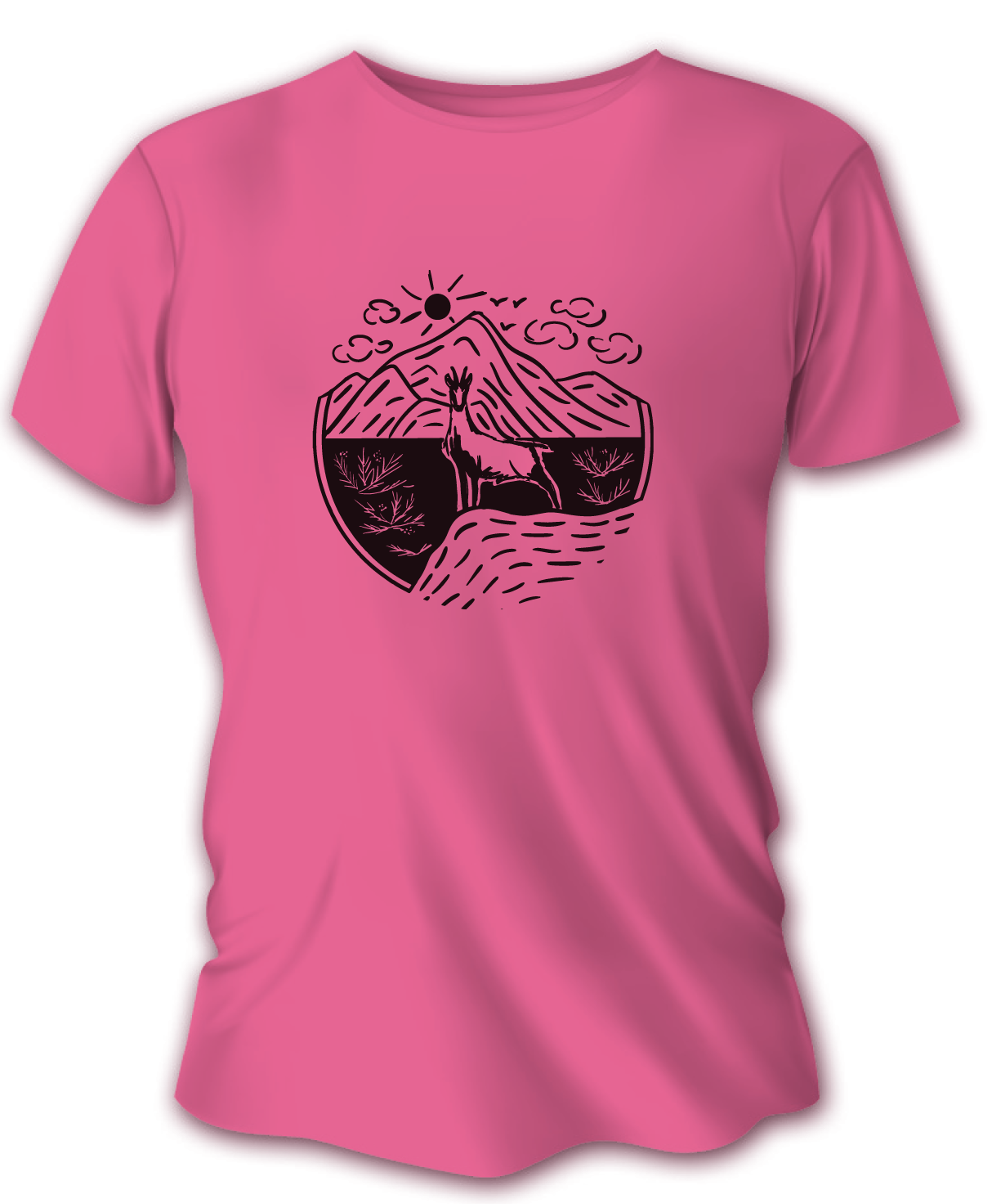 Dámske poľovnícke tričko TETRAO kamzík - ružové  S