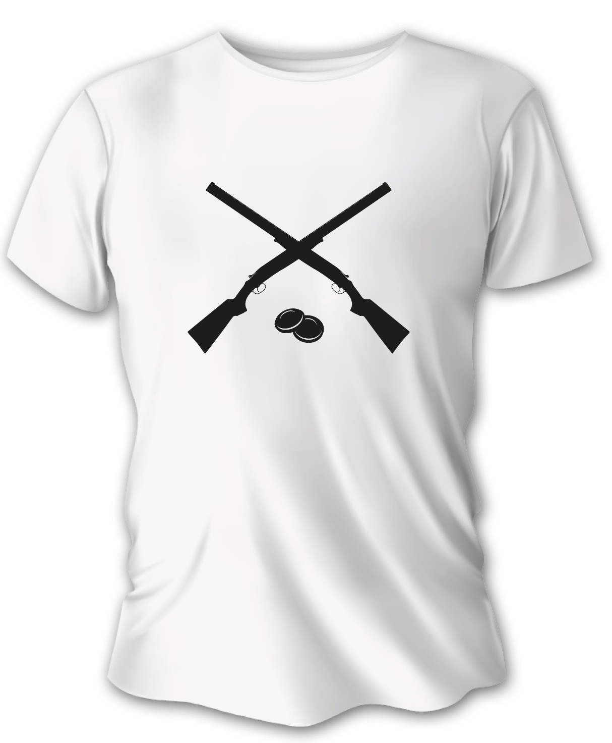Pánske poľovnícke tričko TETRAO brokovnice - biele  M