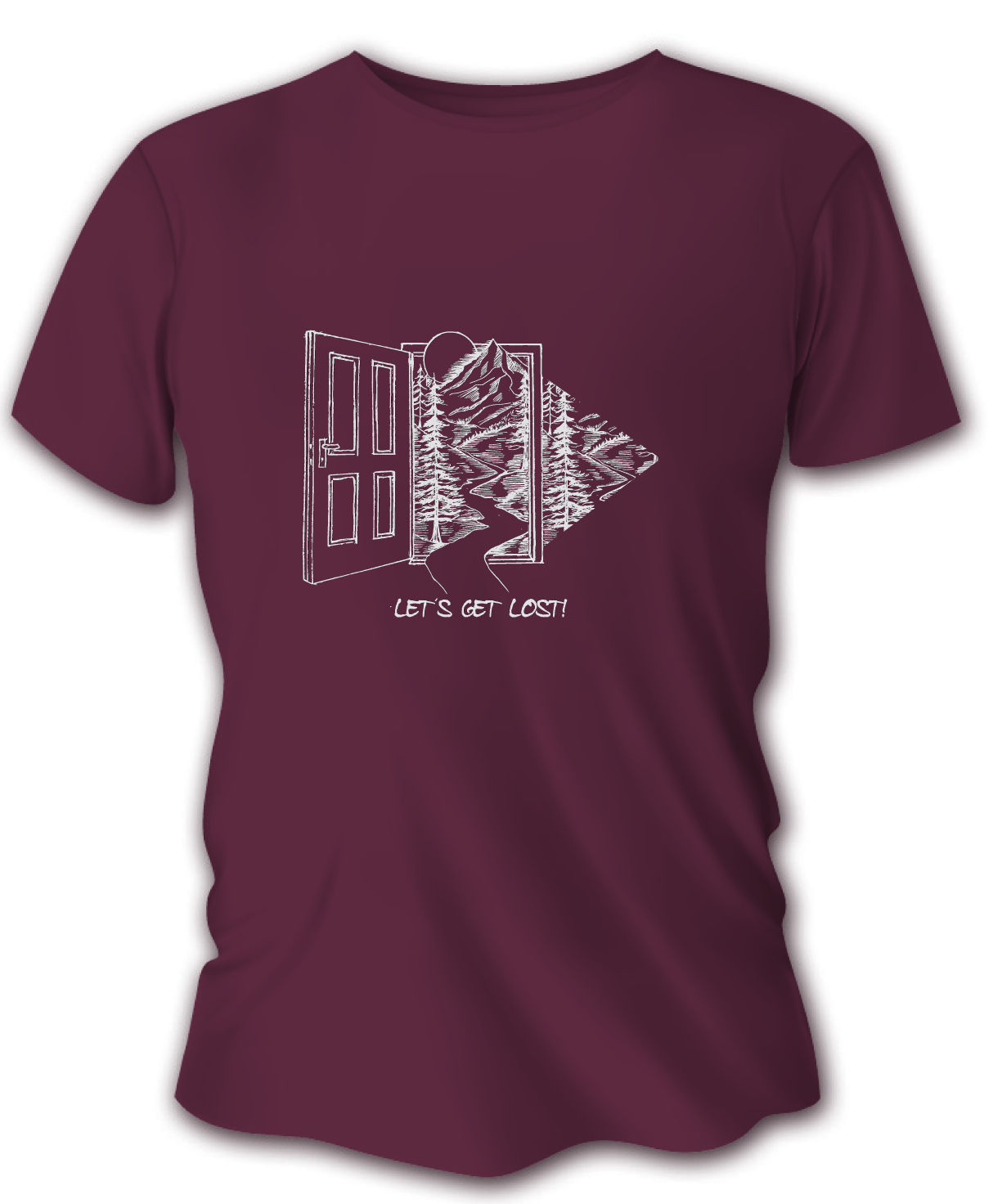 Pánske poľovnícke tričko TETRAO dvere - bordové  XL