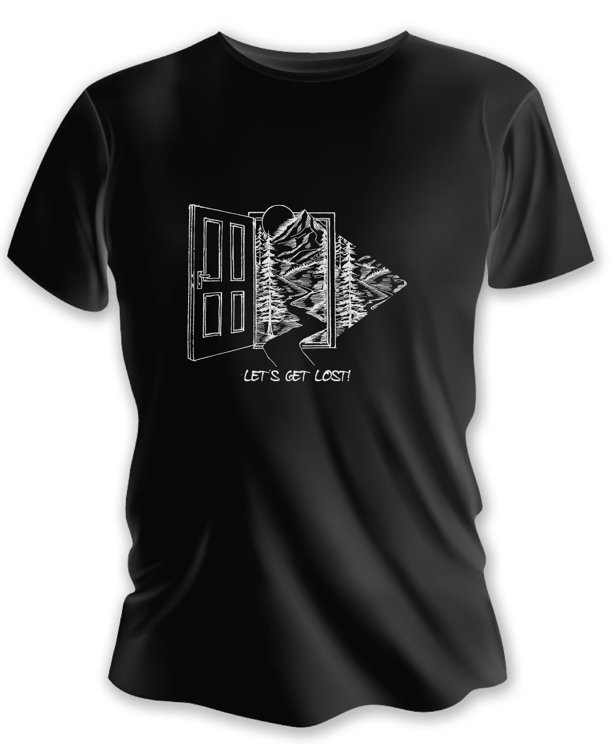 Pánske poľovnícke tričko TETRAO dvere - čierne  XL