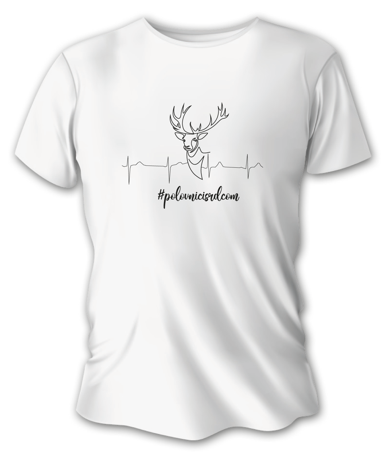 Pánske poľovnícke tričko TETRAO jeleň tep - biele  2XL