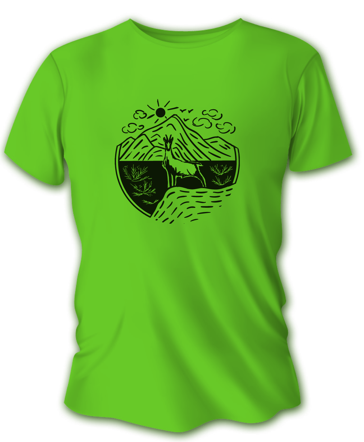 Pánske poľovnícke tričko TETRAO kamzík - bledozelené   L