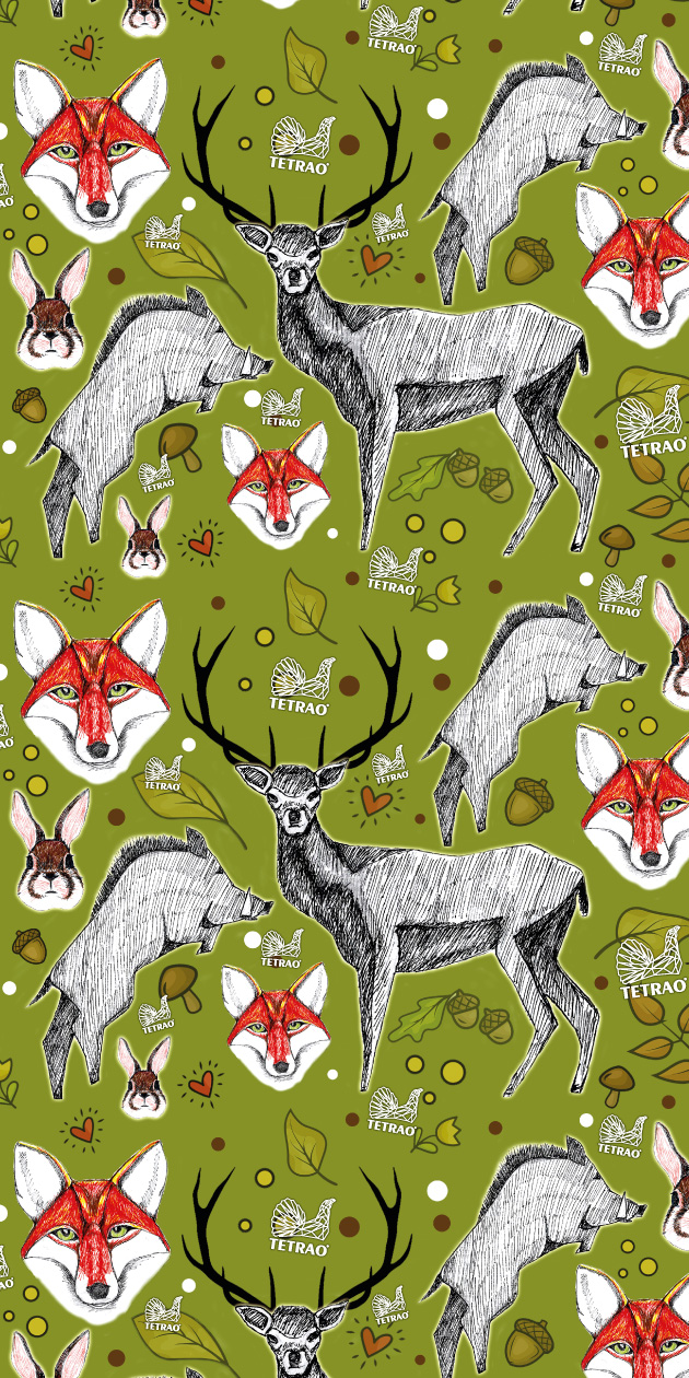 Poľovnícky uterák TETRAO 140x70 cm - Zelený les  