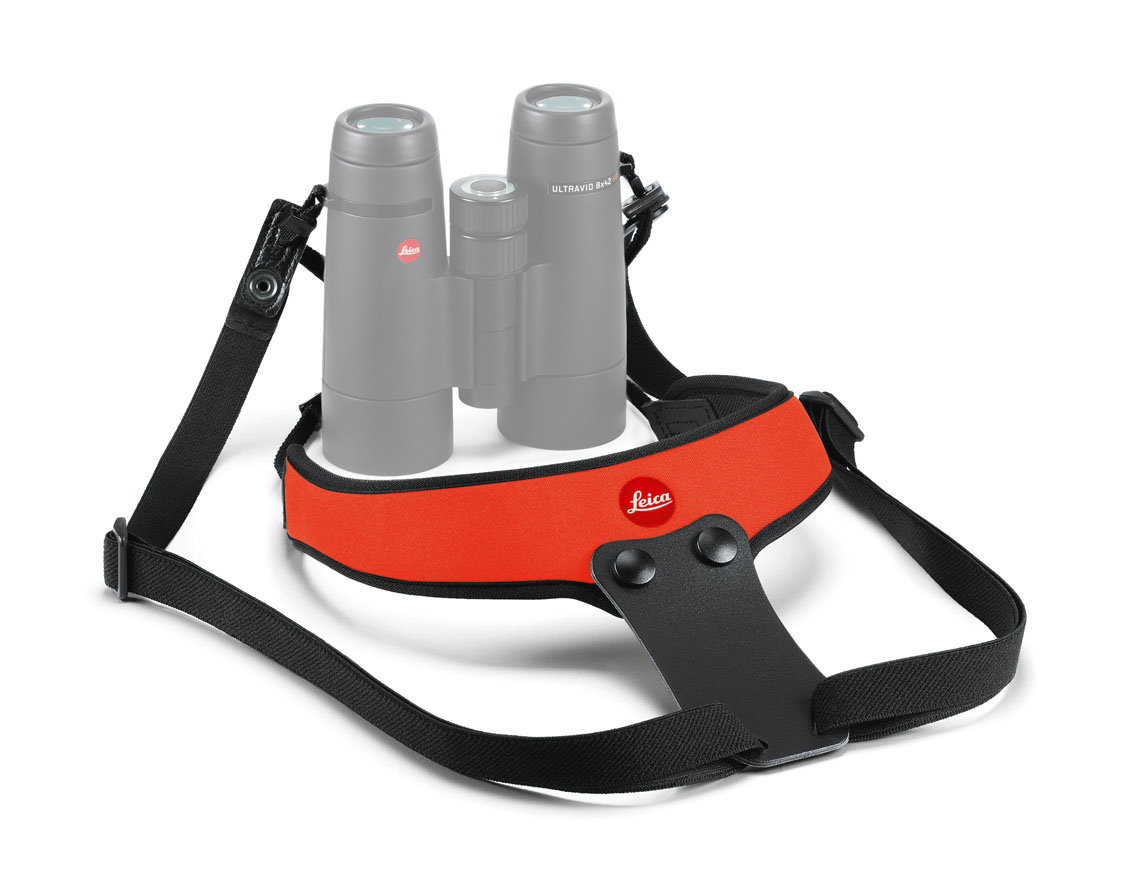 Neoprénový binokulárny popruh na krk Leica Sport - oranžový
