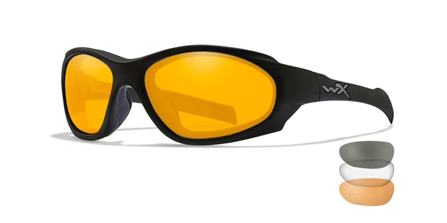 Strelecké okuliare Wiley X šedé + číre + oranžové sklá  