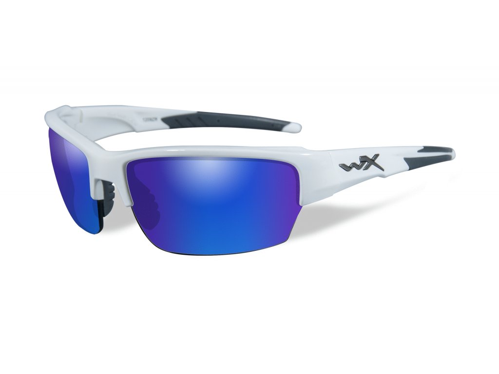 Taktické okuliare Wiley X Saint Polarized modré sklá, biely rám  