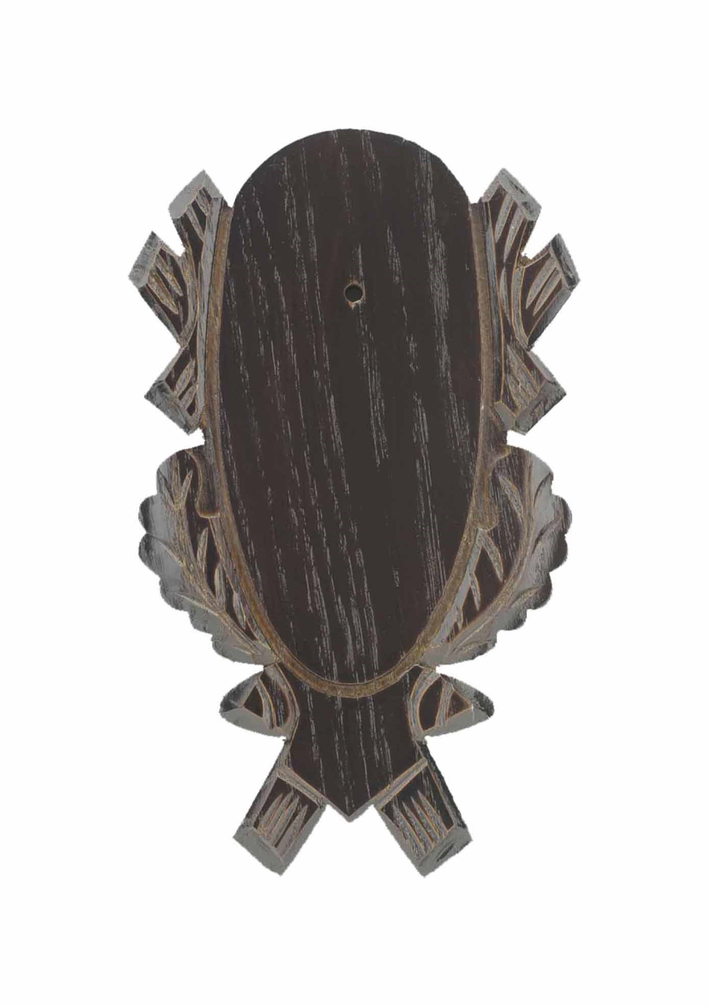 Vyrezávaná dubová podložka pod trofej Oak 4 18x9 cm - tmavá  