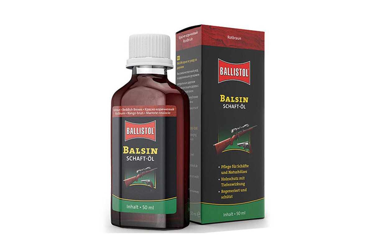 Ošetrujúci olej Balsin na pažbu červenohnedý  – 50 ml