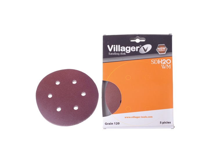 Guľatý brúsny papier VILLAGER SD-240WM 6/1 125 mm  