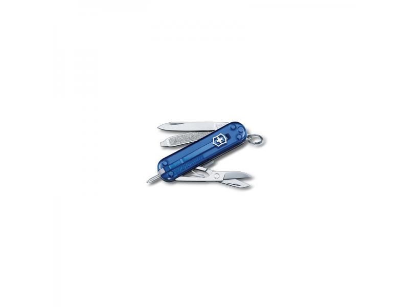 Vreckový nôž Victorinox Signature - 7 funkcií modrý priehľadný  